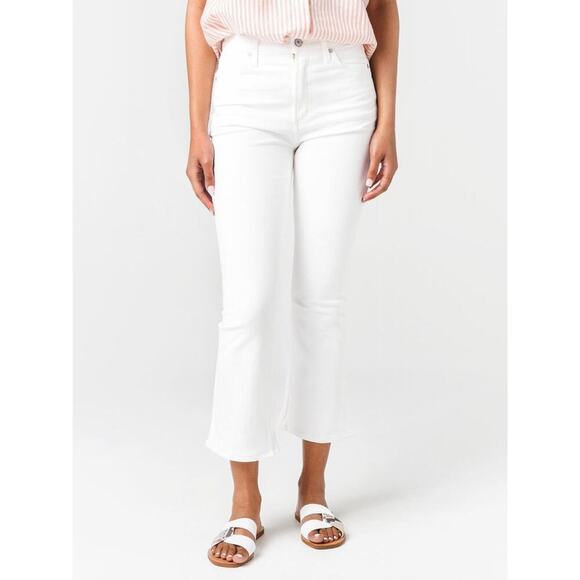 Citizens of Humanity Demy Crop Flare Jeans Size 27 Unveil White Denim Casual - Picture 4 of 14